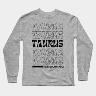 Retro Taurus Design Long Sleeve T-Shirt